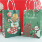Custom Print Merry Christmas Kraft Paper Shopping Gift Bag with Custom Logo